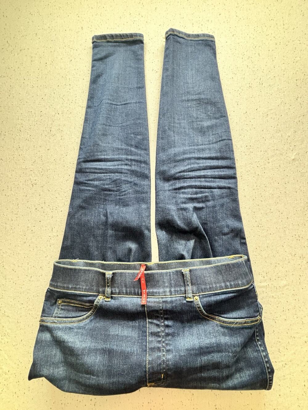 SPANX Womens Large Tall Jean-Ish Ankle Leggings Pull On Shaping Jeggings $138